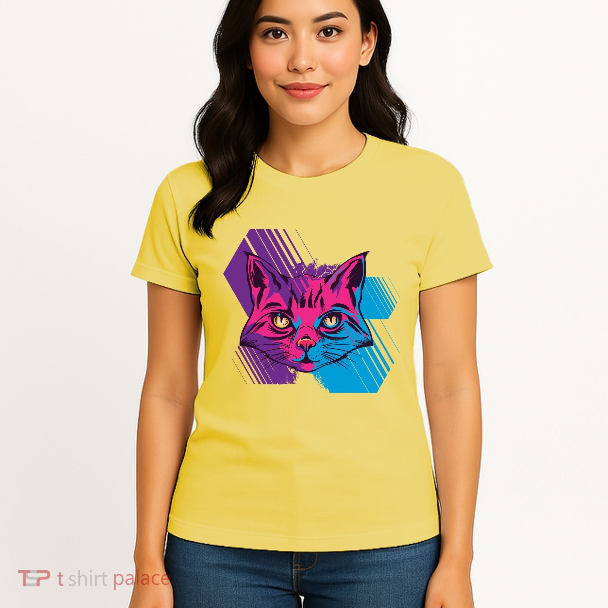 Trippy Cat Face Women's T-Shirt
