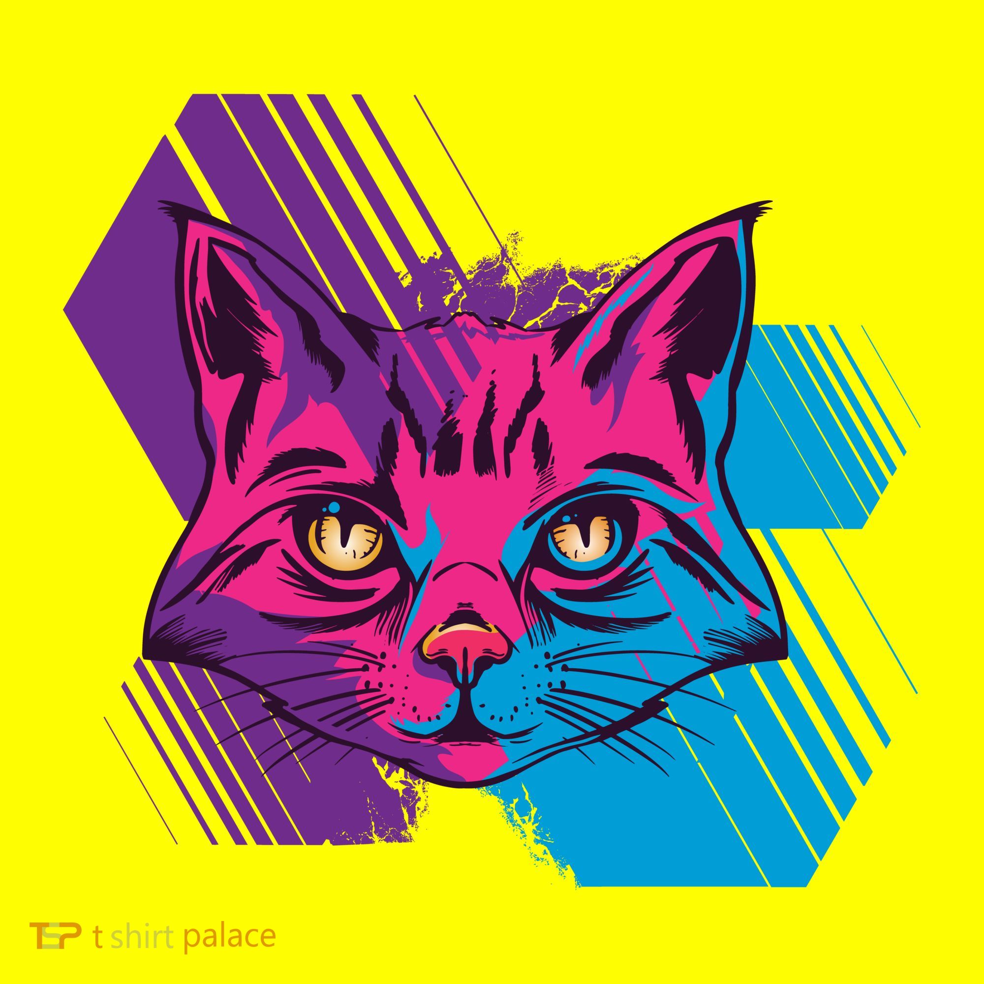 Trippy Cat Face Women's T-Shirt
