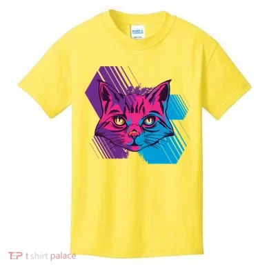 Trippy Cat Face Kids T-Shirt
