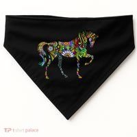 Trippy Cheerful Horse USA-Made Doggie Bandana thumb 0