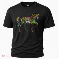 Trippy Cheerful Horse Cooling Performance Crew T-Shirt thumb 0