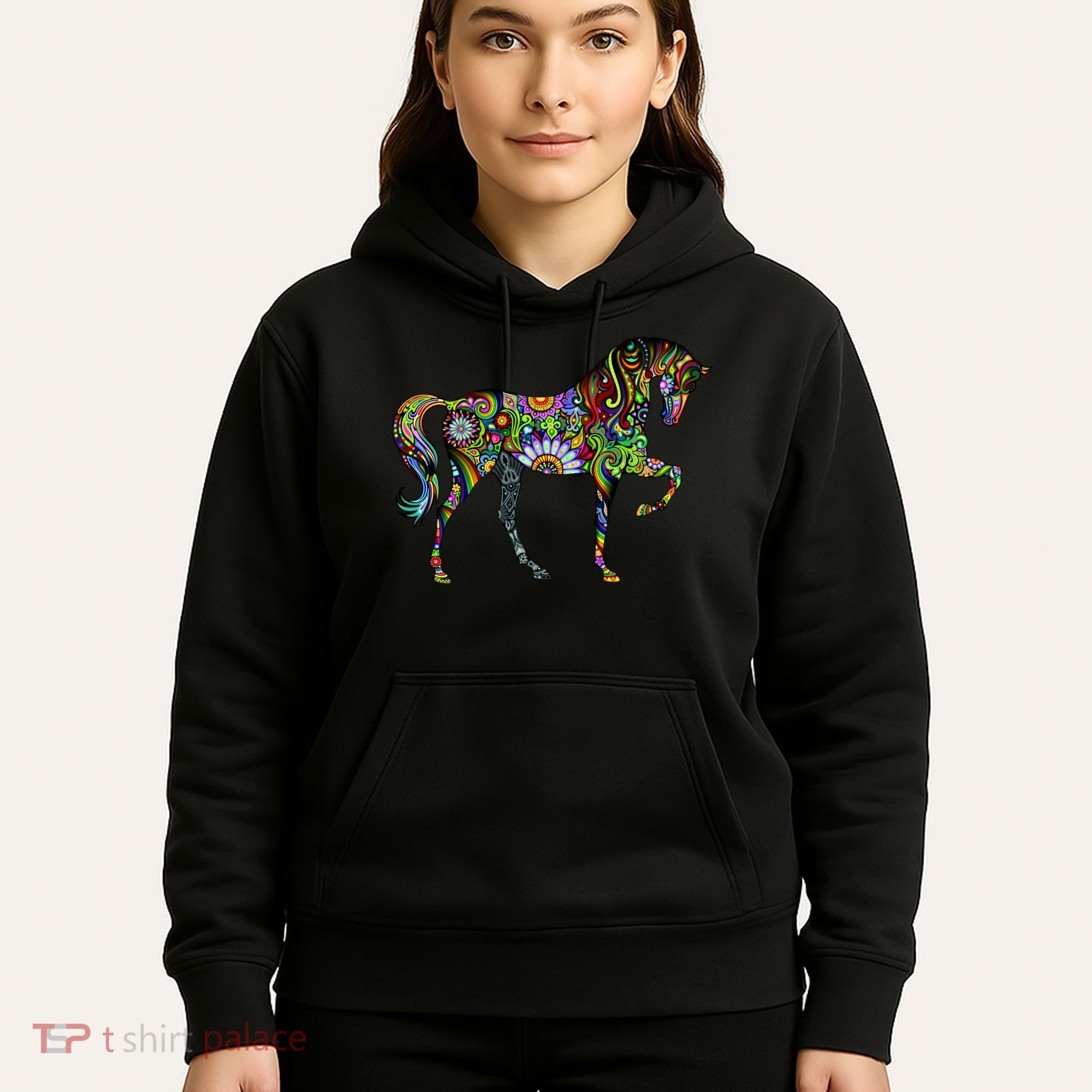 Trippy Cheerful Horse Hoodie