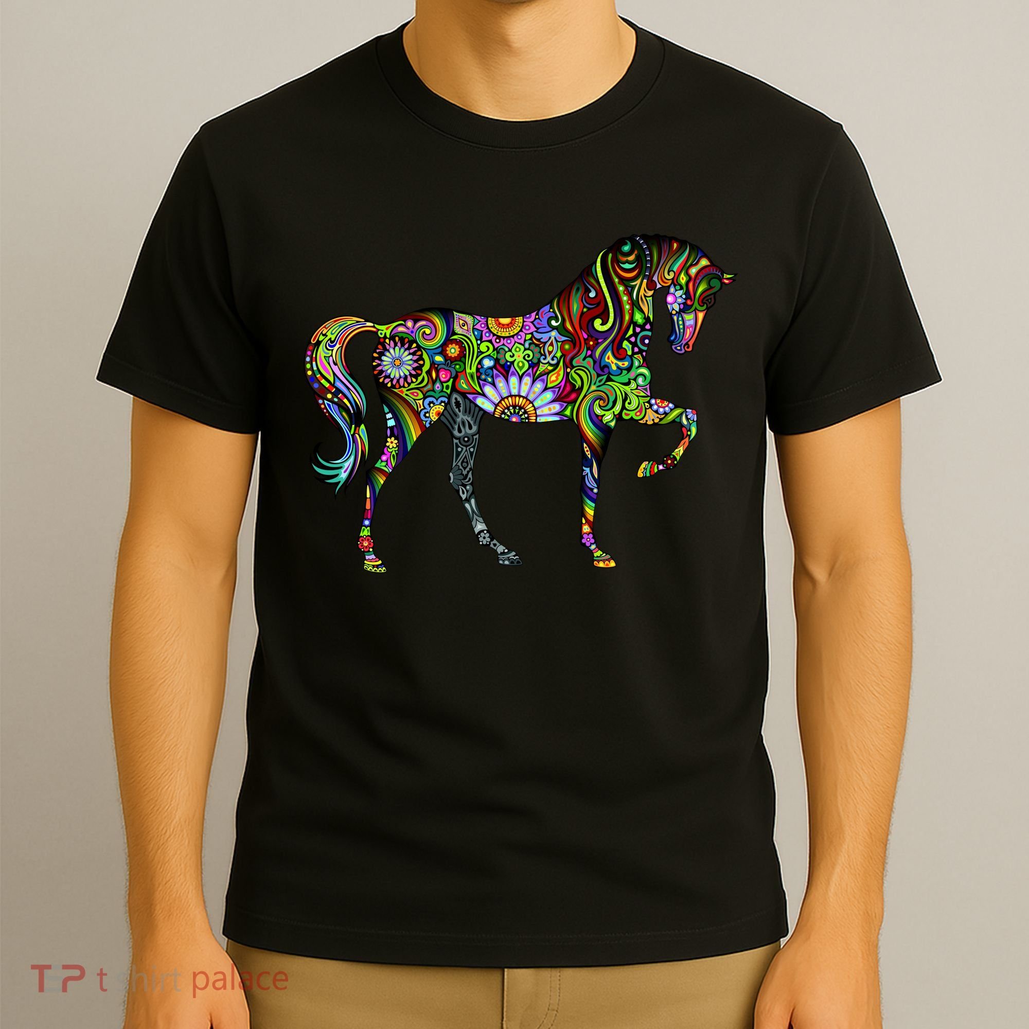 Trippy Cheerful Horse T-Shirt