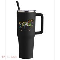 Trippy Cheerful Horse 40oz Vacuum Insulated Stainless Steel Travel Tumbler thumb 0