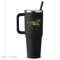 Trippy Cheerful Horse 40oz Vacuum Insulated Stainless Steel Travel Tumbler thumb 2