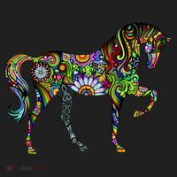 Trippy Cheerful Horse 40oz Vacuum Insulated Stainless Steel Travel Tumbler thumb 4