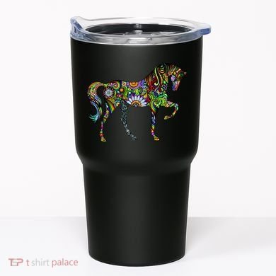 Trippy Cheerful Horse Tumbler