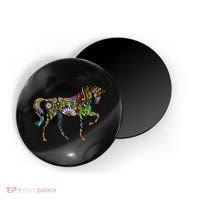 Trippy Cheerful Horse Magnet thumb 0