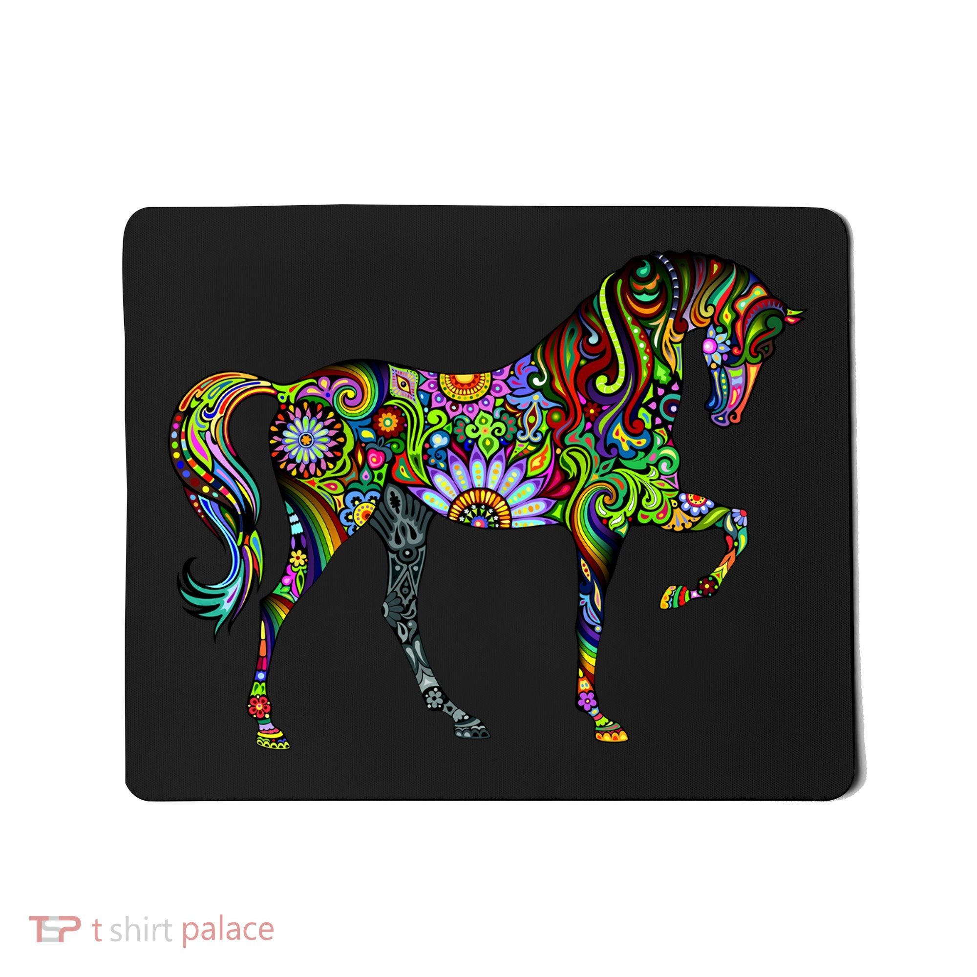 Trippy Cheerful Horse Mousepad