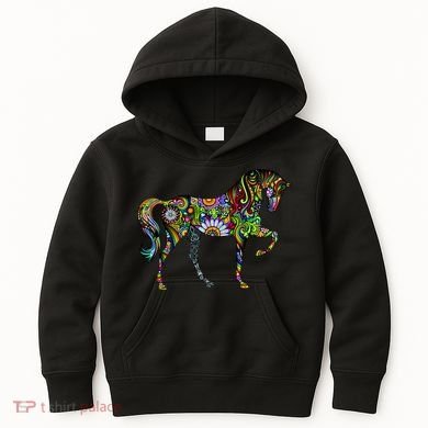 Trippy Cheerful Horse Kids Hoodie