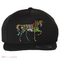 Trippy Cheerful Horse Wool Snapback Cap thumb 0