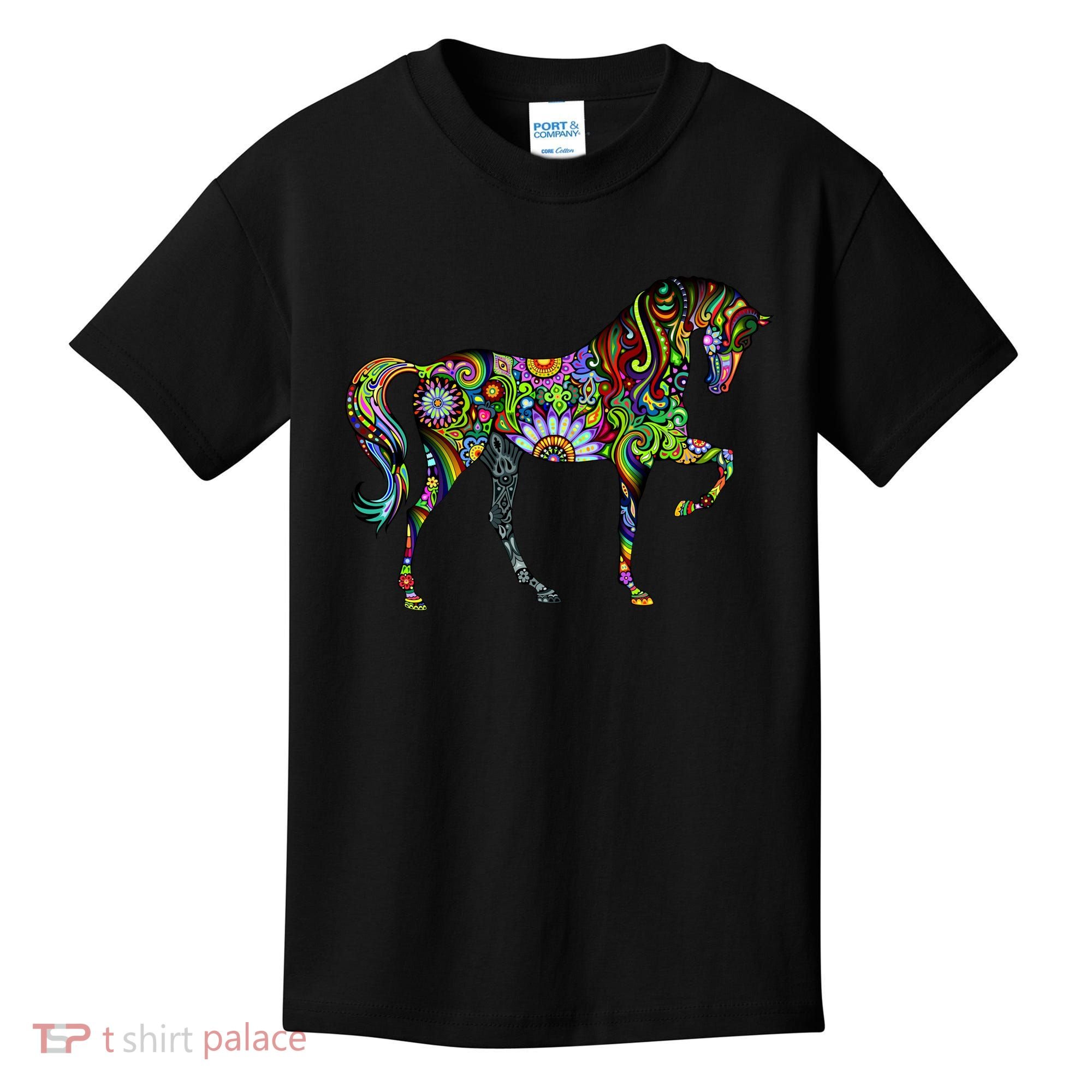 Trippy Cheerful Horse Kids T-Shirt