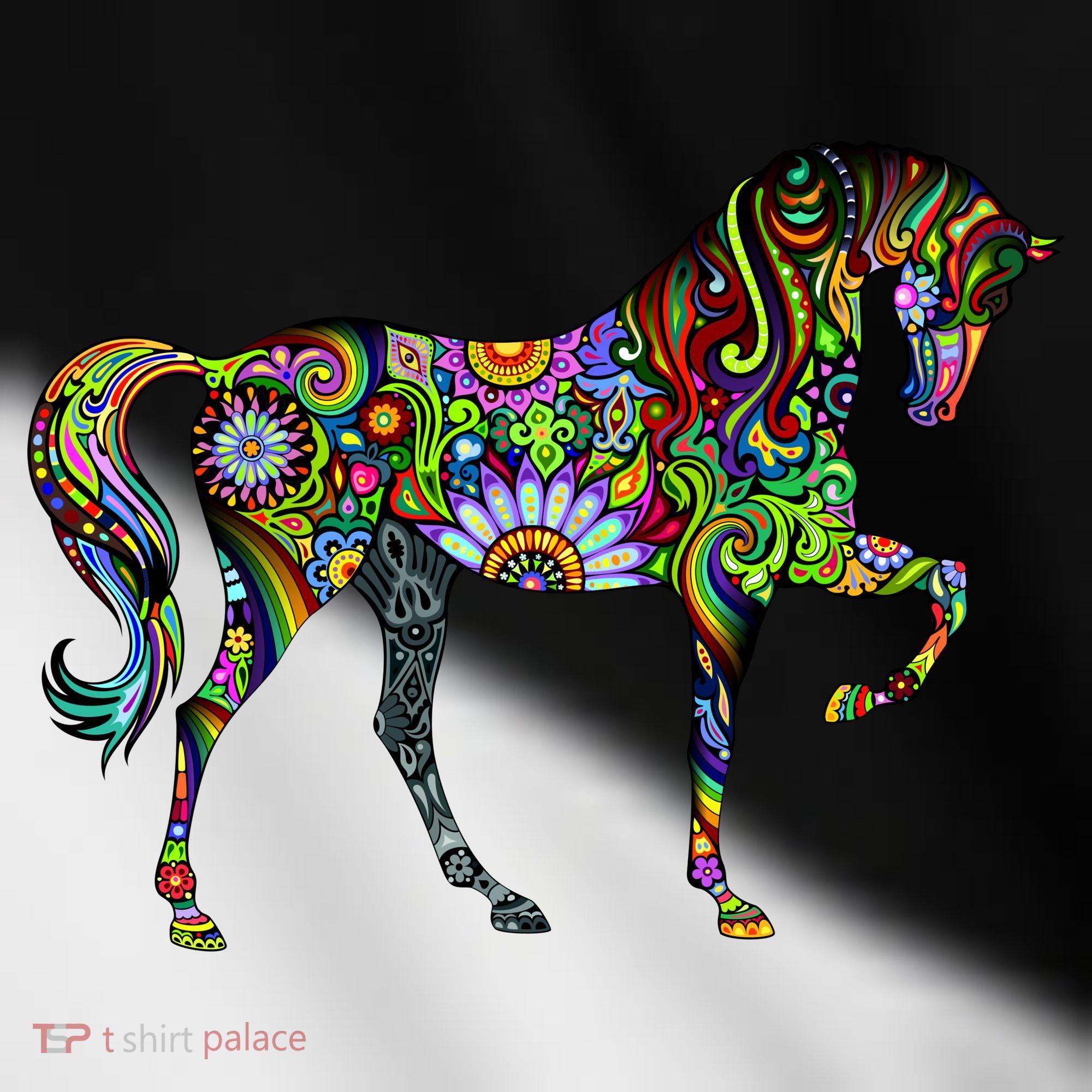 Trippy Cheerful Horse Toddler Fine Jersey T-Shirt