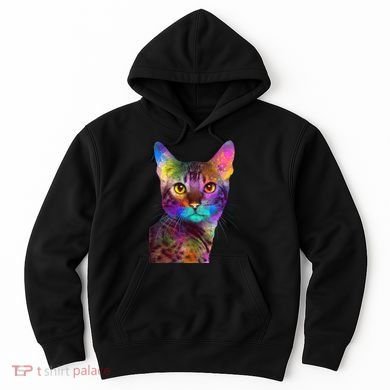Trippy Colorful Cat Hoodie