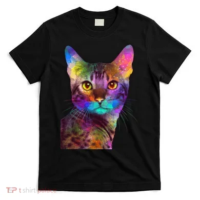 Trippy Colorful Cat T-Shirt