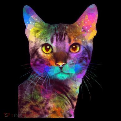 Trippy Colorful Cat Coffee Mug