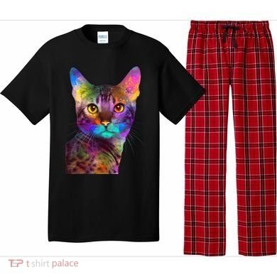 Trippy Colorful Cat Pajama Set