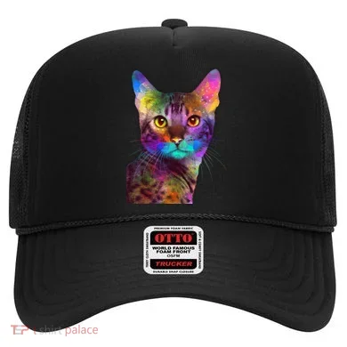 Trippy Colorful Cat Hat