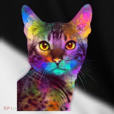 Trippy Colorful Cat Toddler Fine Jersey T-Shirt