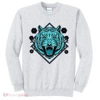 Trippy Cyan Tiger Graphic Sweatshirt thumb 0