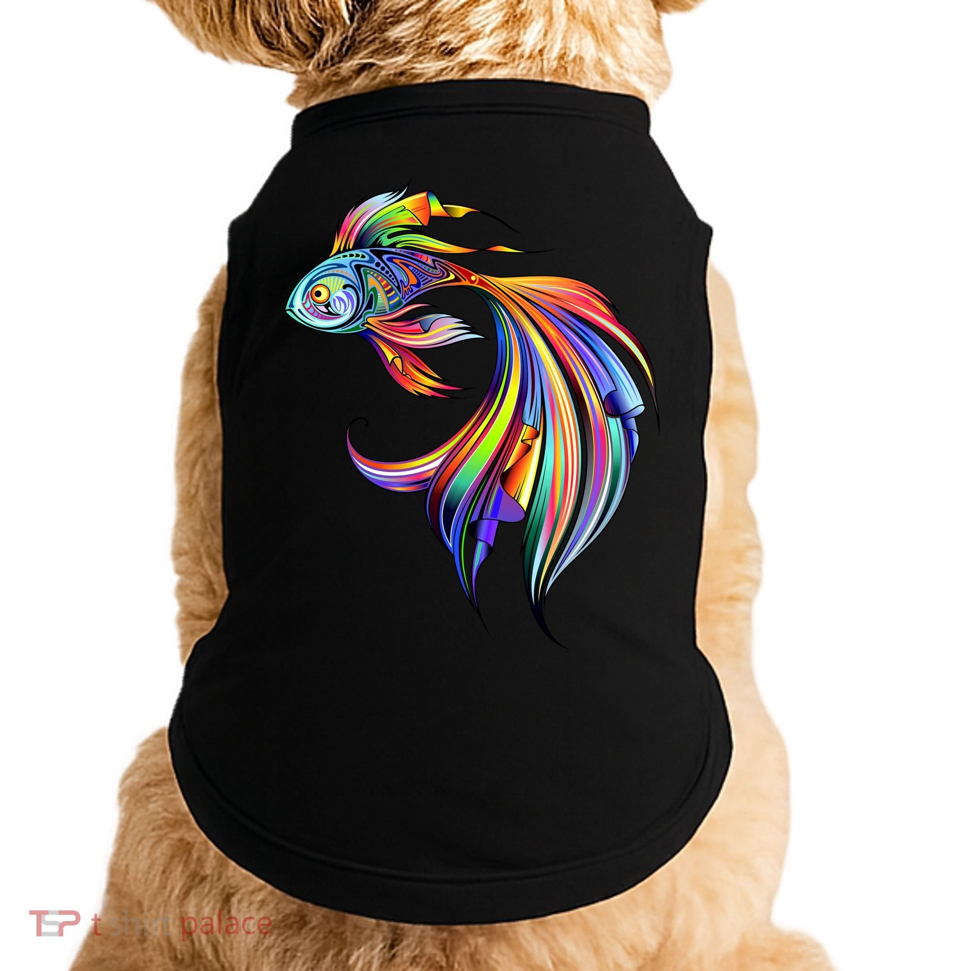 Trippy Fish Motley Doggie Tank