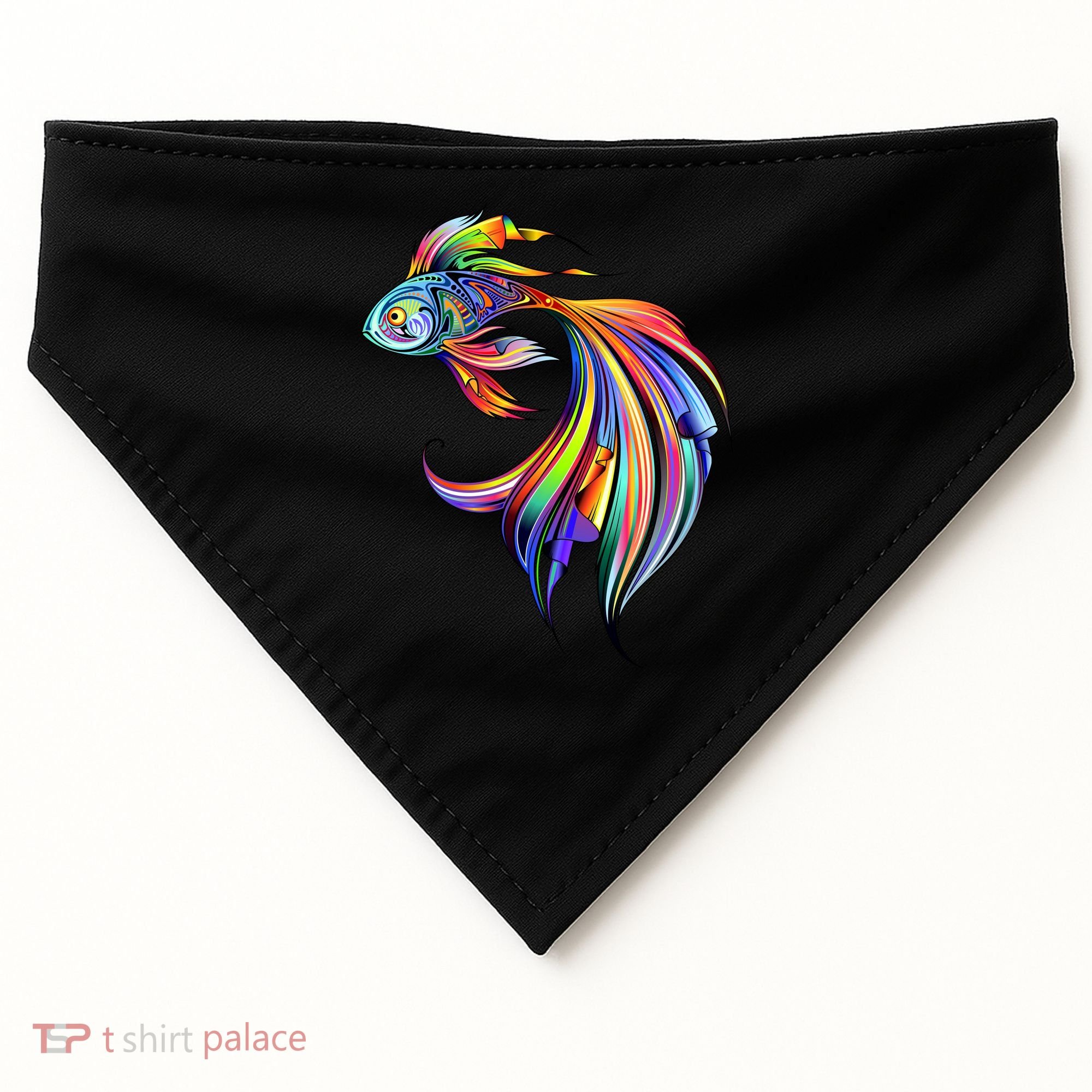 Trippy Fish Motley USA-Made Doggie Bandana