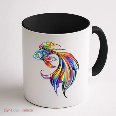 Trippy Fish Motley Coffee Mug back