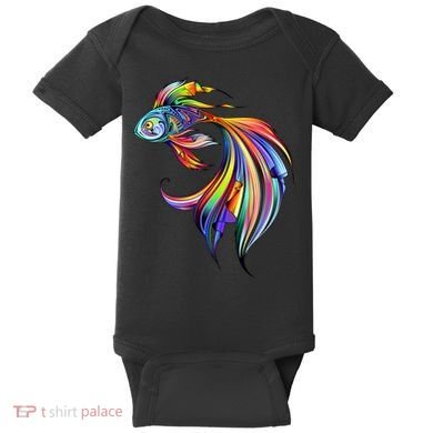 Trippy Fish Motley Baby Bodysuit