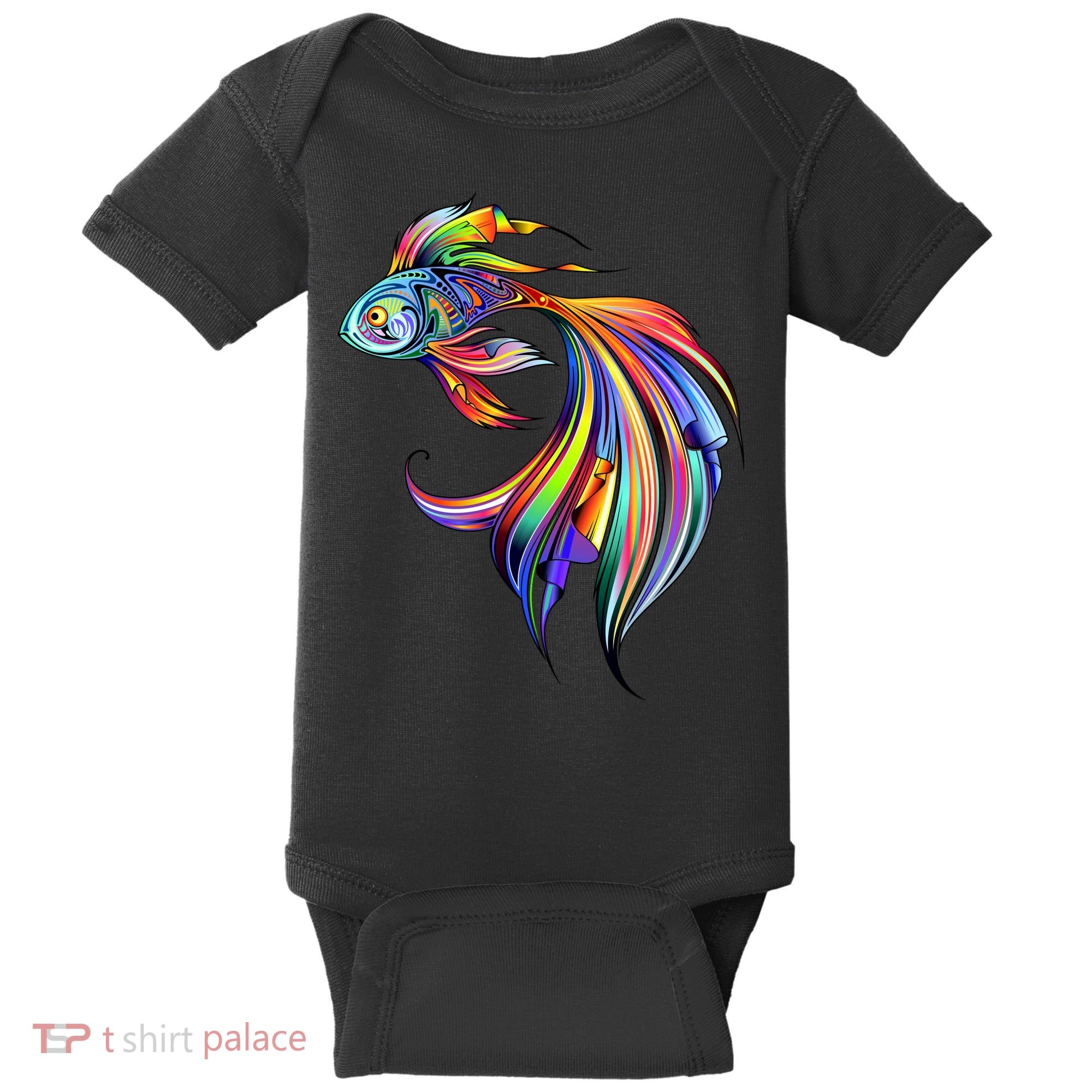 Trippy Fish Motley Baby Bodysuit