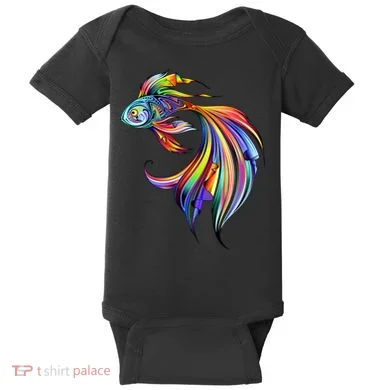 Trippy Fish Motley Baby Bodysuit
