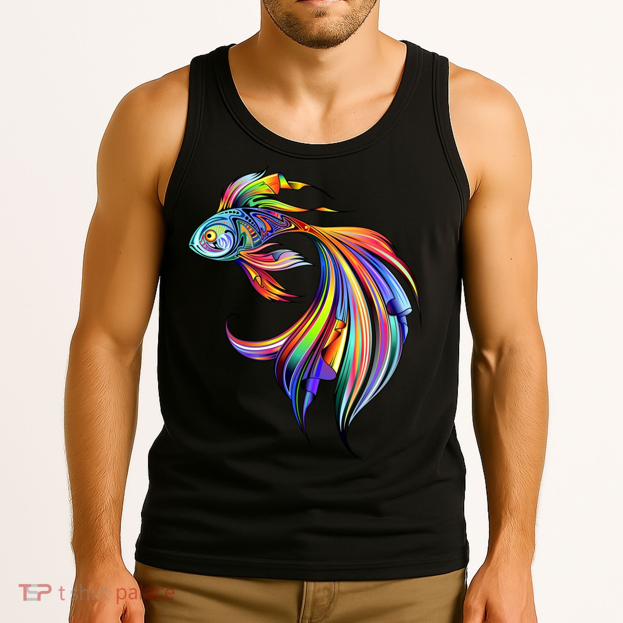 Trippy Fish Motley Tank Top