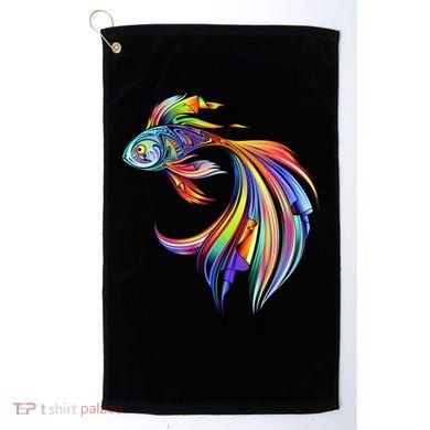 Trippy Fish Motley Golf Towel
