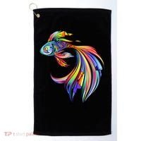 Trippy Fish Motley Golf Towel thumb 0