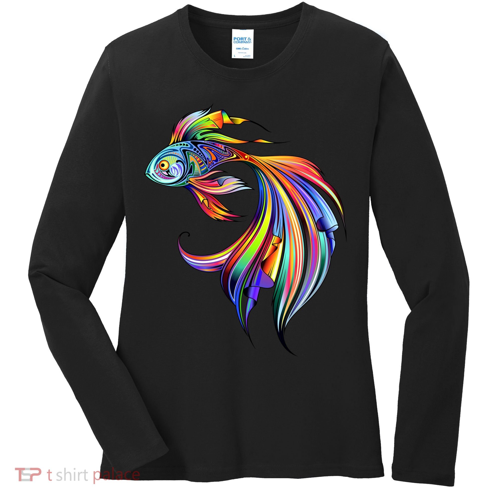 Trippy Fish Motley Women's Long Sleeve Shirt