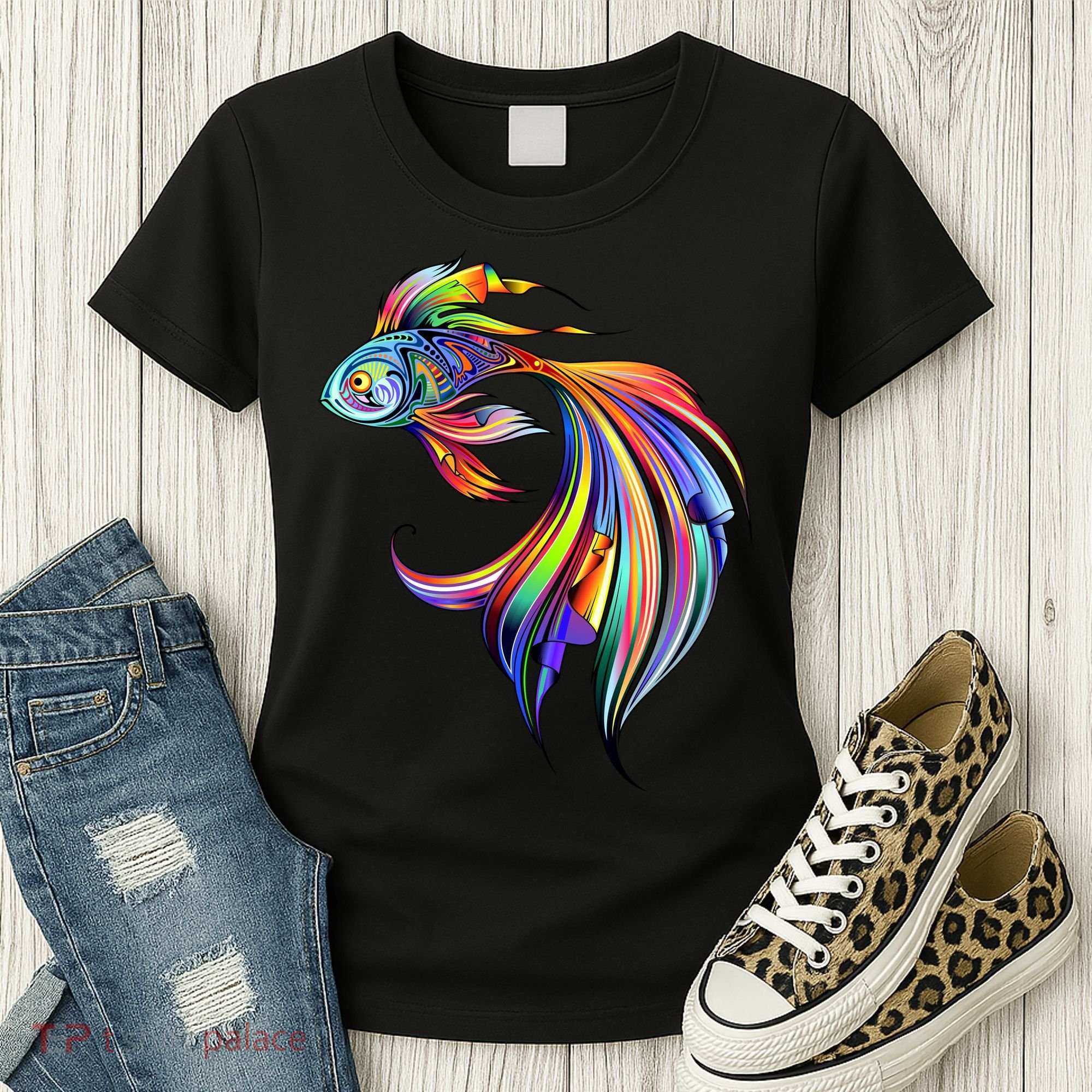 Trippy Fish Motley Women's T-Shirt