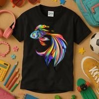 Trippy Fish Motley Kids T-Shirt thumb 3