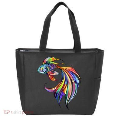 Trippy Fish Motley Tote Bag