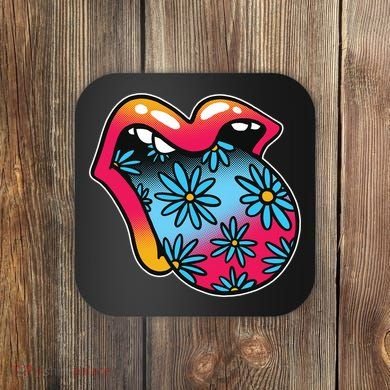 Trippy Floral Mouth Coaster