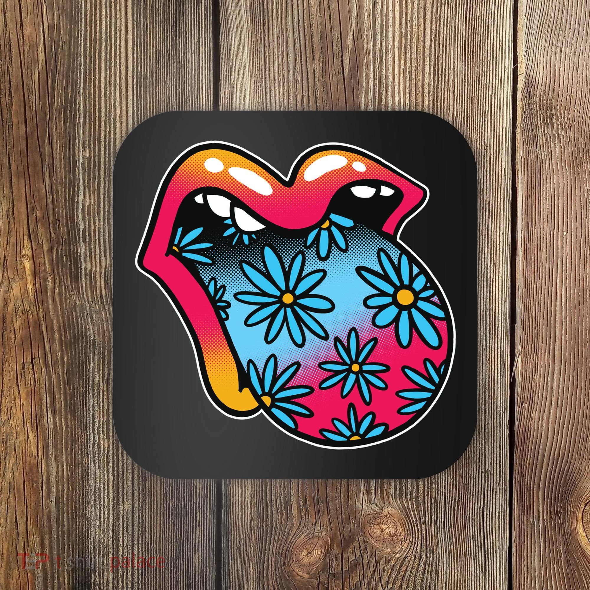 Trippy Floral Mouth Coaster