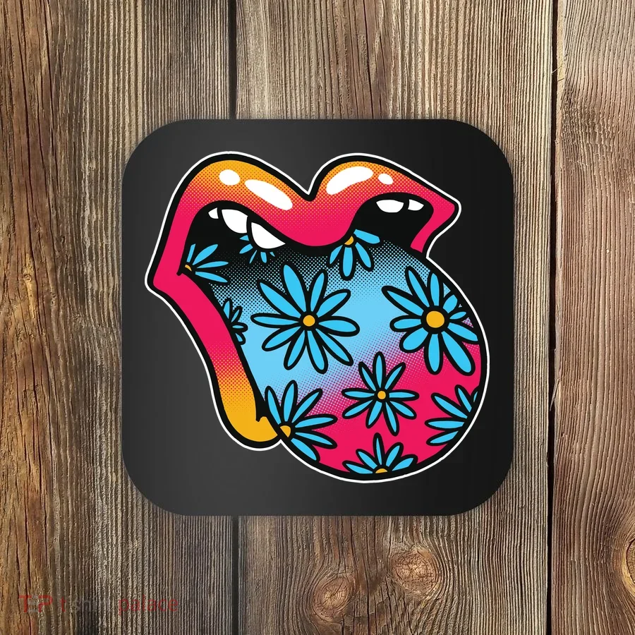 Trippy Floral Mouth Coaster