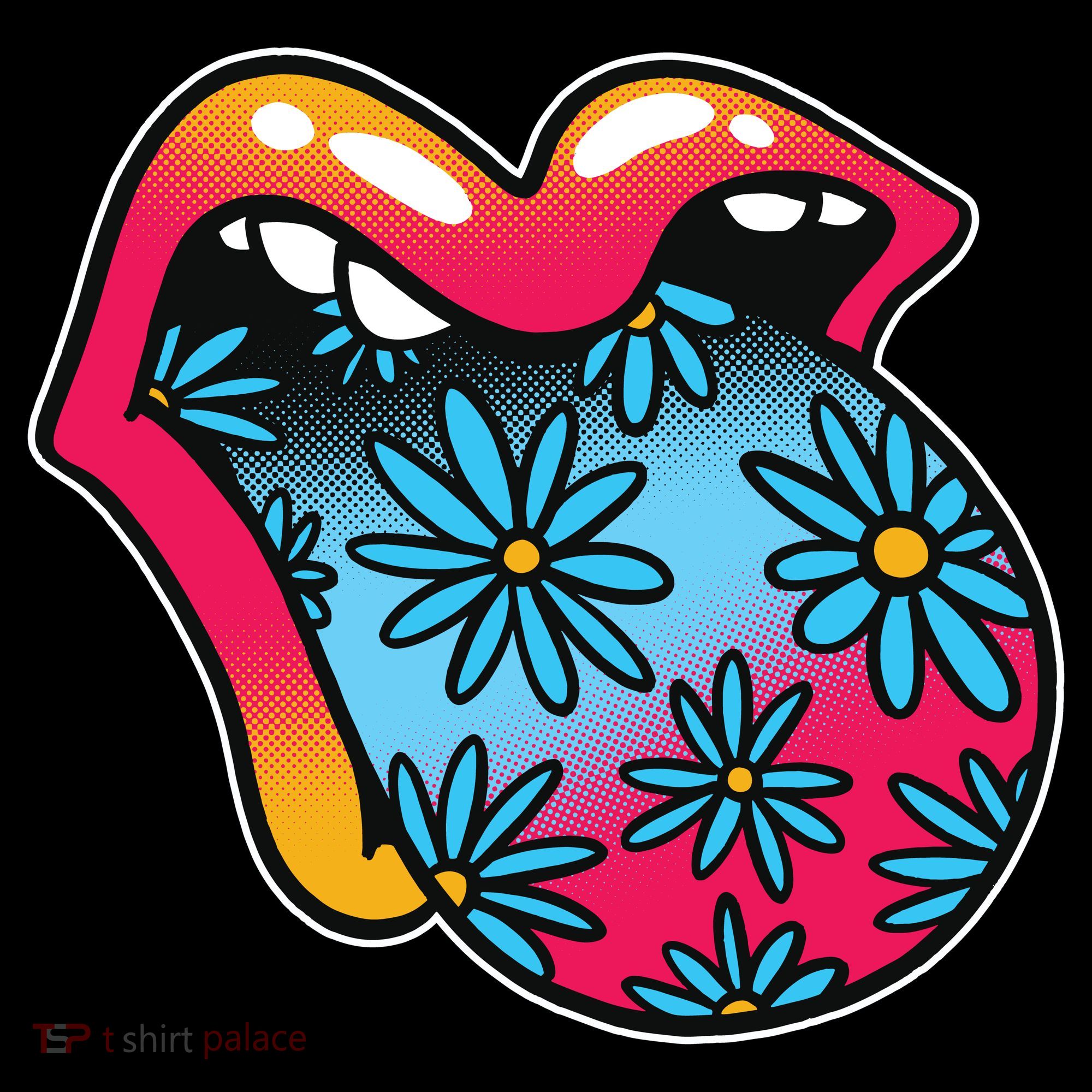 Trippy Floral Mouth Coaster