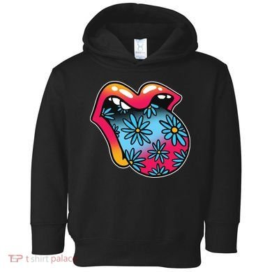 Trippy Floral Mouth Toddler Hoodie