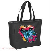 Trippy Floral Mouth Tote Bag thumb 2