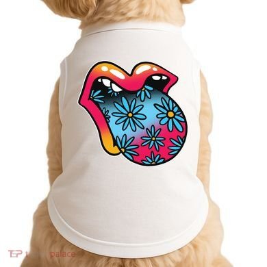 Trippy Floral Mouth Doggie Tank