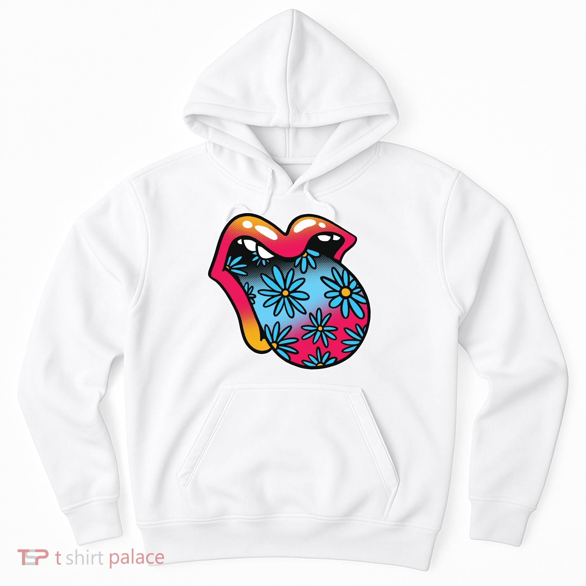 Trippy Floral Mouth Hoodie