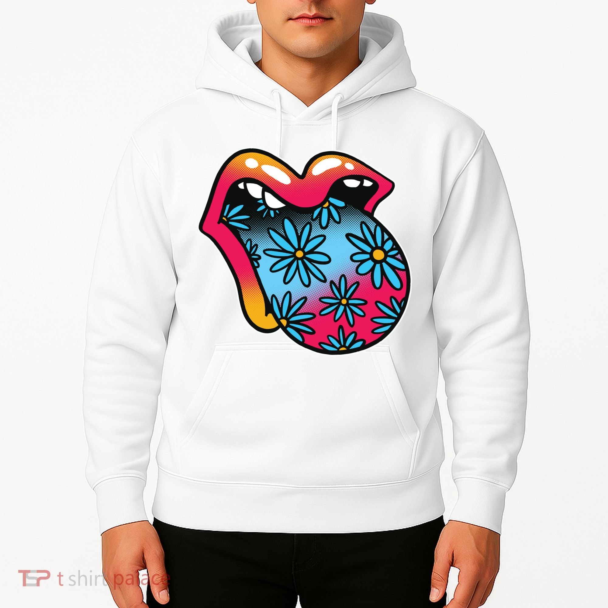 Trippy Floral Mouth Hoodie