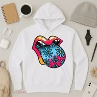 Trippy Floral Mouth Hoodie thumb 3