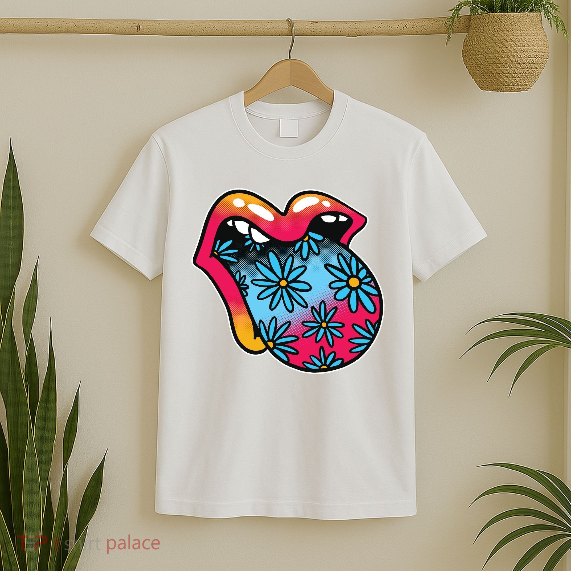 Trippy Floral Mouth T-Shirt