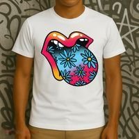 Trippy Floral Mouth T-Shirt thumb 3