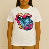 Trippy Floral Mouth T-Shirt thumb 4
